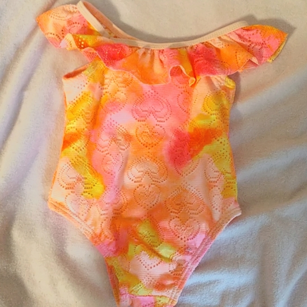 Cute bright tie dye baby one-piece swimsuit
